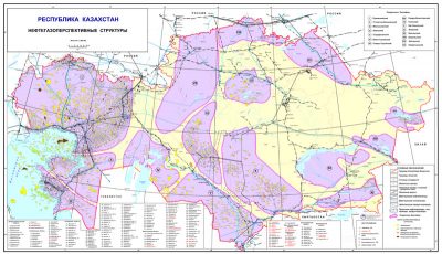 Map of oil-bearing formations