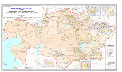 Map of gold ore facilities and licensed promising fields